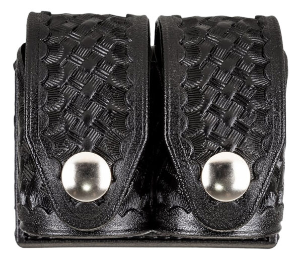 HKS 203MBB Double Speedloader Pouch, Basketweave Black