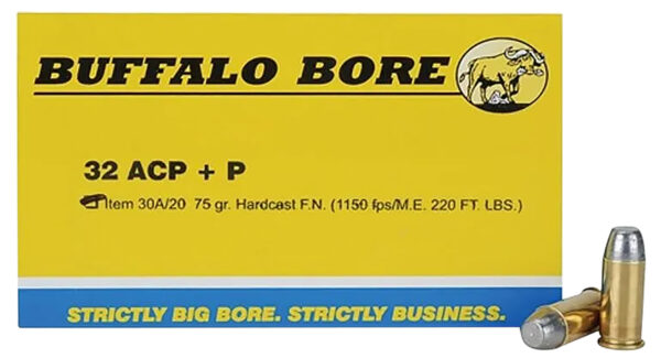 Buffalo Bore 32 ACP +P 75gr Hard Cast – 20rd Box