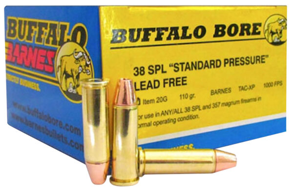 82108 Buffalo Bore 38 Special 110gr Barnes TAC-XP Lead-Free 20rd Box