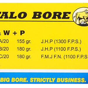Buffalo Bore 23B20 .40 S&W +P 180 gr JHP 20rd