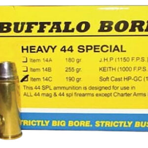 Buffalo Bore 14C20 Heavy Strictly Business .44 S&W Special 190gr — 20rd