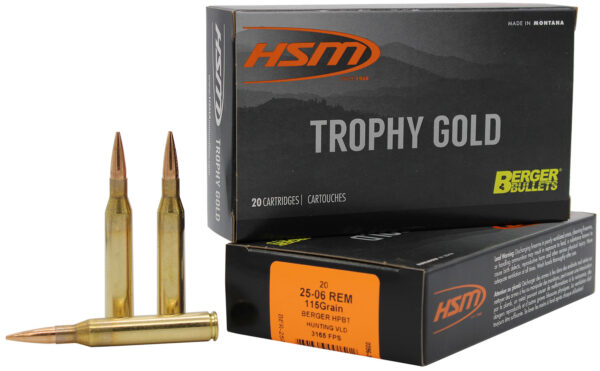 HSM Trophy Gold 25-06 Rem 115 gr Berger VLD 20rd