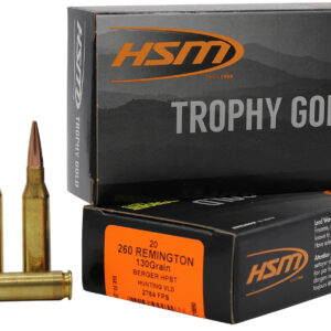 HSM Trophy Gold 260 Rem 130 gr Berger VLD – 20/Box