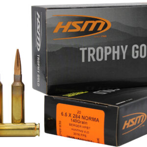 HSM Trophy Gold 6.5×284 Norma 140 gr Berger VLD – 20/Box