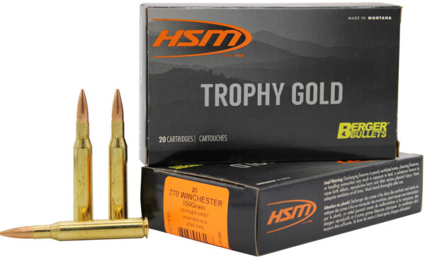 82194 HSM Trophy Gold .270 Win 150gr Berger VLD – 20rd Box