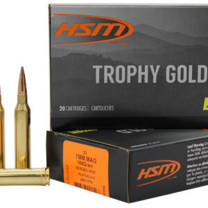 HSM Trophy Gold 7mm Rem Mag 168gr Berger VLD, 20rd
