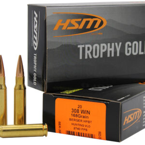 HSM Trophy Gold 308 Win 168 gr Berger VLD — 20rd Box