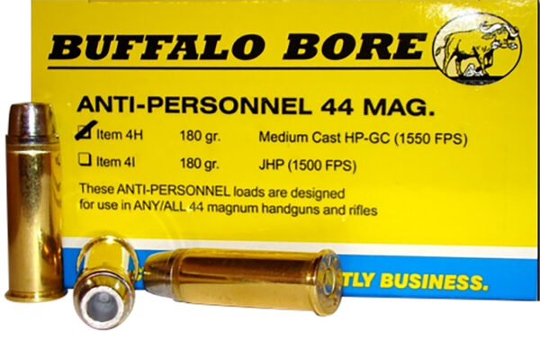 82217 Buffalo Bore 4H20 .44 Magnum 180gr MC HP 20rd Box