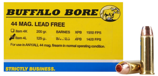 82222 Buffalo Bore 44 Magnum 225 gr Barnes VOR-TX XPB Lead-Free, 20/Box