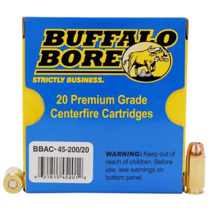 Buffalo Bore Personal Defense .45 ACP +P 200gr JHP 20rd Box
