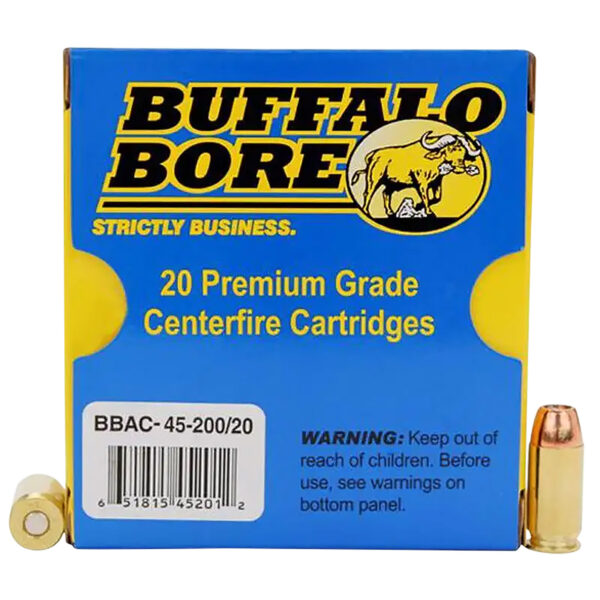 Buffalo Bore Personal Defense .45 ACP +P 200gr JHP 20rd Box