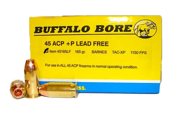 82230 Buffalo Bore Buffalo-Barnes Strictly Business .45 ACP +P 185gr 20rd