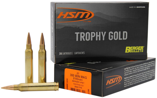 HSM Trophy Gold 300 Win Mag 210 gr Berger VLD Match – 20/Box