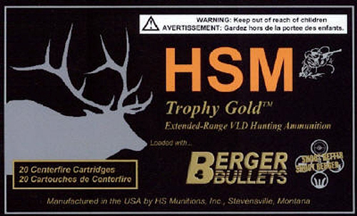 82387-20 HSM Trophy Gold .308 Win 210 gr Berger VLD 20 rd