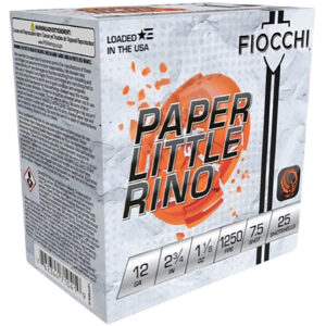 Fiocchi Paper White Rhino 12ga 2.75in 1 1/8oz #7.5 25rd