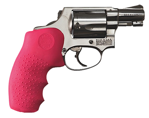 82512 Hogue Monogrip Rubber Grip for S&W J-Frame Round Butt – Pink