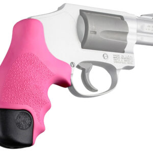 Hogue OverMolded Tamer Grip — S&W J-Frame Round Butt, Pink