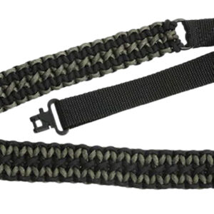 Outdoor Connection PCS80569 Paracord Sling 1″ W x 43″ L Adjustable Black w/Green Accents for Rifle/Shotgun
