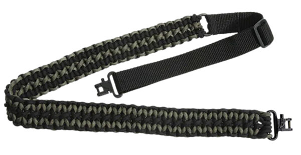 8431 Outdoor Connection PCS80569 Paracord Sling 1″ W x 43″ L Adjustable Black w/Green Accents for Rifle/Shotgun