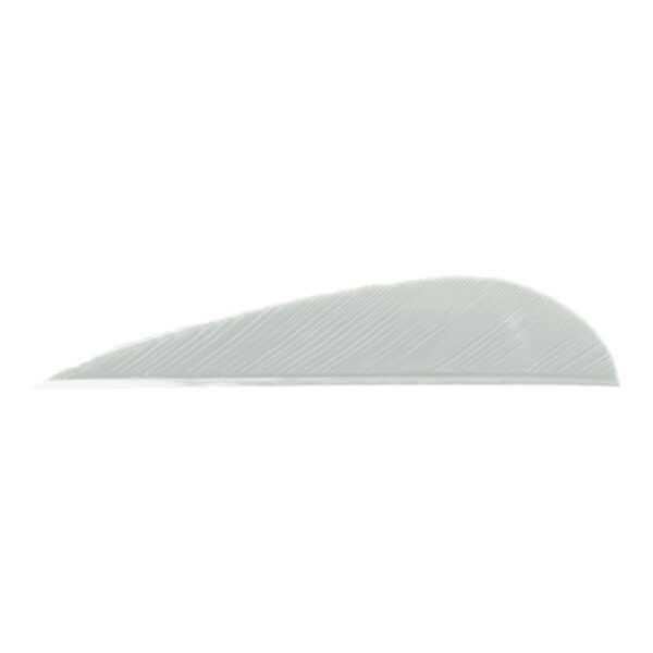 8435_1 Trueflight Parabolic Feathers White 3 in. LW 100 pk.