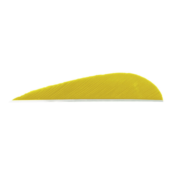 8438_1 Trueflight Parabolic Feathers Yellow 3 in. LW 100 pk.
