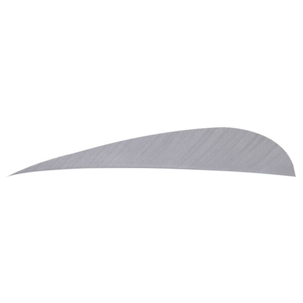 8461_1 Trueflight Parabolic Feathers Grey 4 in. RW 100 pk.
