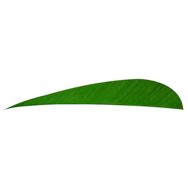 8471_1 Trueflight Parabolic Feathers Green 4 in. LW 100 pk.