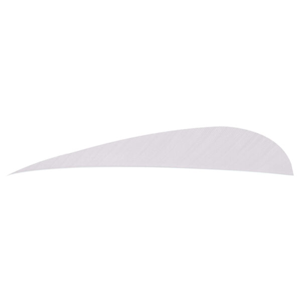 8510_1 Trueflight Parabolic Feathers White 5 in. LW 100 pk.