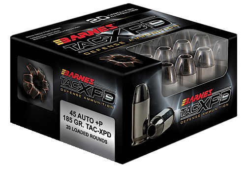 Barnes TAC-XPD .45 ACP +P 185 gr 20/Box