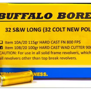 Buffalo Bore Ammunition 18B20 Personal Defense Strictly Business 500S&W Mag 440gr Gas Checked Lead Flat Nose 20 Per Box/12 Case