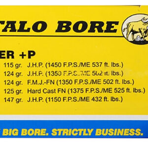 Buffalo Bore 38 Super +P 147 gr JHP — 20 rd Box