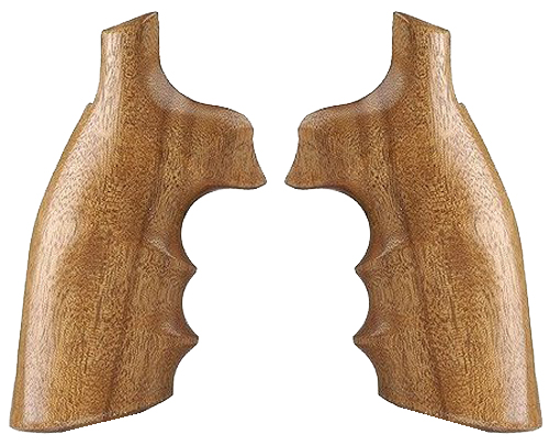 86437 Hogue 10200 Fancy Hardwood Brown Goncalo Alves Hardwood with Finger Grooves for S&W K, L Frame with Square Butt