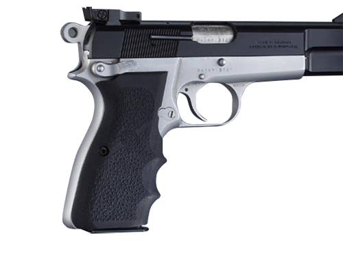 86464 Hogue Rubber Grip Finger Grooves Browning Hi-Power Black