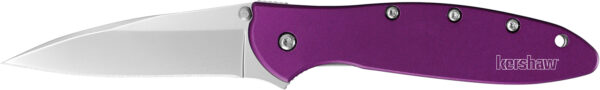 Kershaw Leek 1660PUR 3″ Drop Point Knife – Purple Handle