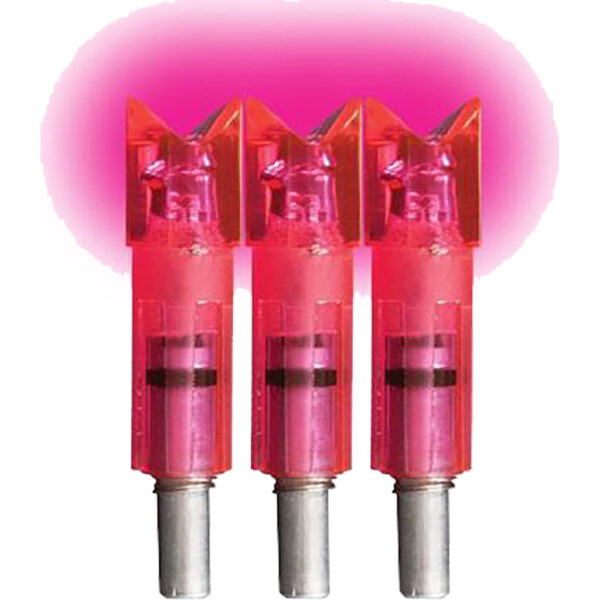 88098_1 Lumenok Crossbow Nocks Pink Moon Gold Tip 3 pk.