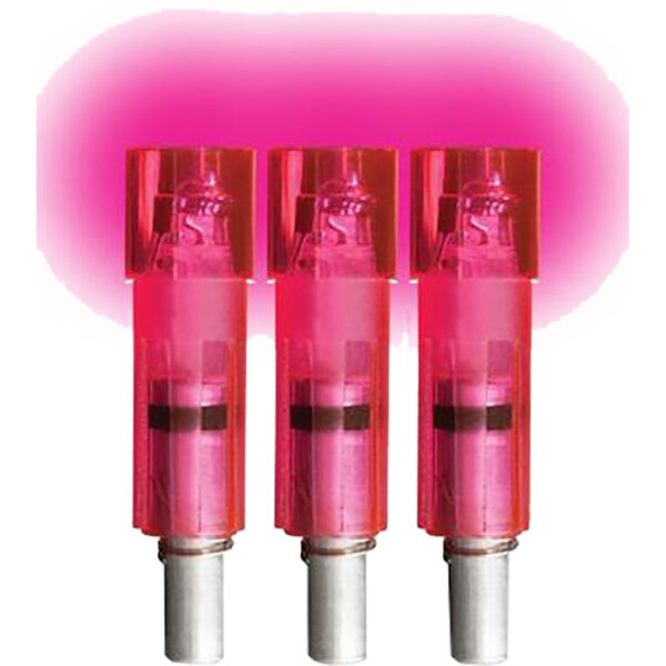 88099_1 Lumenok Crossbow Nocks Pink Flat Gold Tip 3 pk.