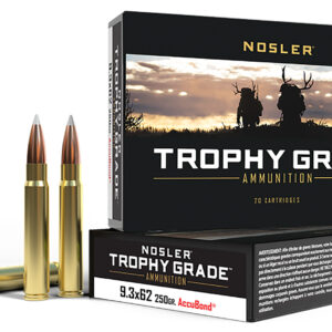 Nosler Trophy Grade 9.3×62 Mauser 250gr AccuBond — 20rd Box