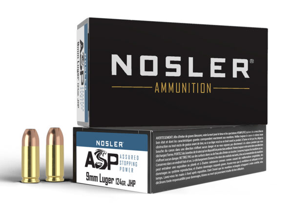 88256 Nosler ASP 9mm Luger 124 gr JHP 50 rd