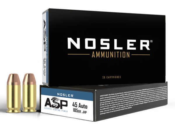 88259 Nosler Match Grade ASP .45 ACP 185 gr JHP 50rd