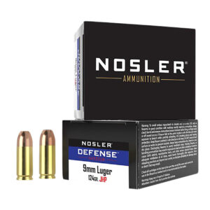 Nosler 9mm Luger +P 124 gr Bonded JHP – 20rd
