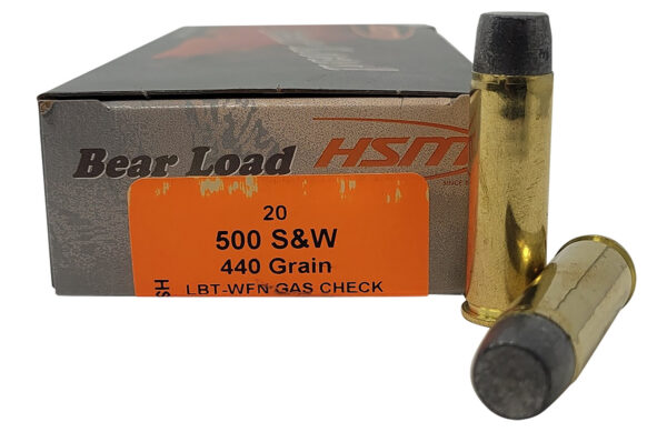 89764 HSM Bear Load .500 S&W Magnum 440 gr WFN – 20rd
