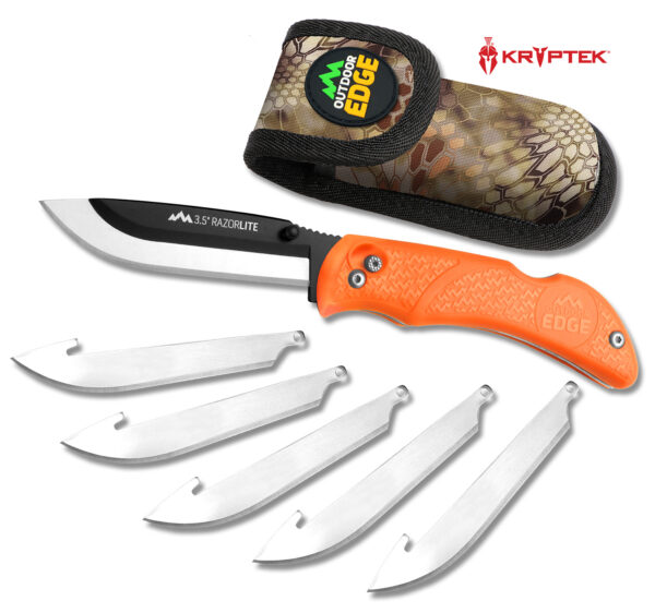Outdoor Edge RB20C Razor-Lite 3.5 in Folding Knife (Orange)