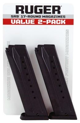 90449 Ruger SR9/SR9C 9mm 17rd Blued Steel Magazine 2-Pack