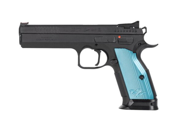 91220c4aa-2 CZ-USA TS 2 .40 S&W 5.23 in Black/Blue 3×17-Rnd