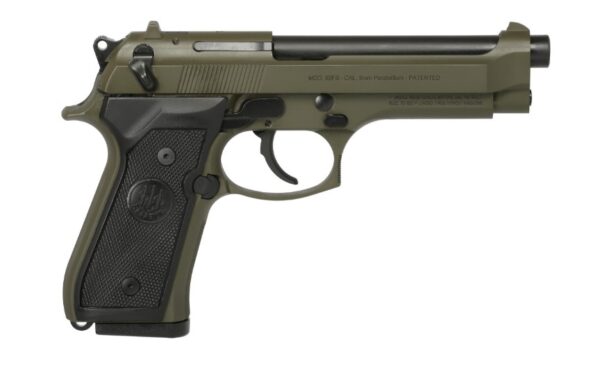 92fsodg65f3 Beretta 92FS 9mm 4.9″ OD Green Cerakote 15+1