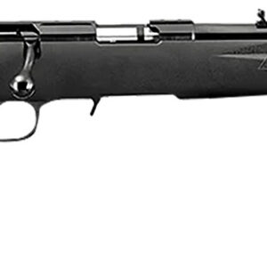 Ruger 8312 American Rimfire Full Size 17 HMR 9+1 18″ Satin Blued Threaded Barrel & Alloy Steel Receiver w/Integral Scope Mount, Black Fixed Synthetic Stock, Right Hand