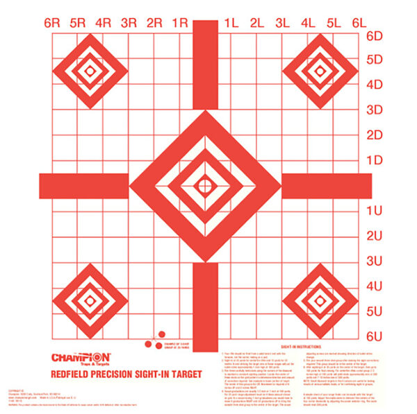 94043 Champion Redfield Precision Sight-In Target 16″ x 16″ 100pk