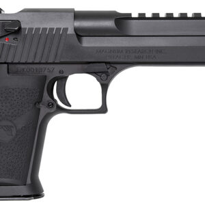 Magnum Research DE357IMB Desert Eagle Mark XIX 357 Mag 6″ with Muzzle Brake 9+1 Matte Black Carbon Steel Frame & Slide Black Rubber Grip