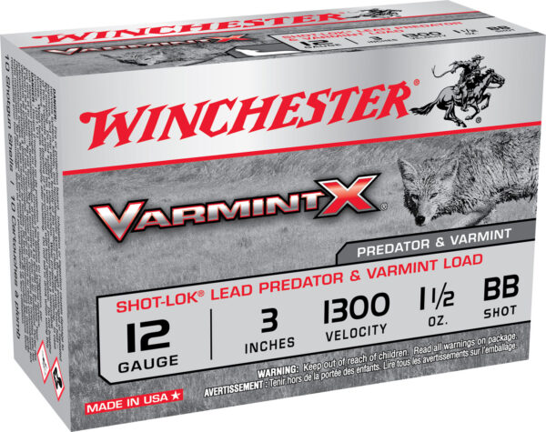 Winchester Varmint X Shot-Lok 12 Gauge 3″ BB 1-1/2 oz 10rd