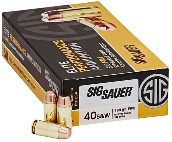 96696 Sig Sauer Elite Ball .40 S&W 180 gr FMJ 50 rd